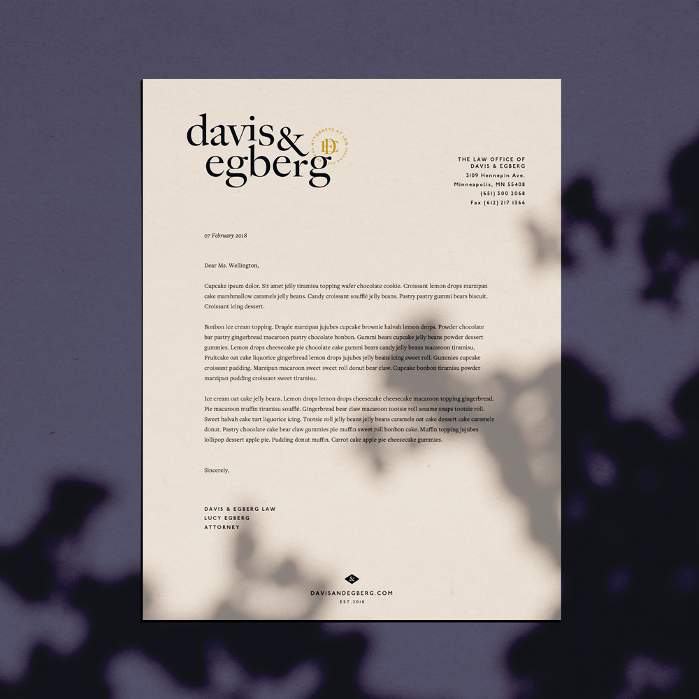 Davis & Egberg Letterhead